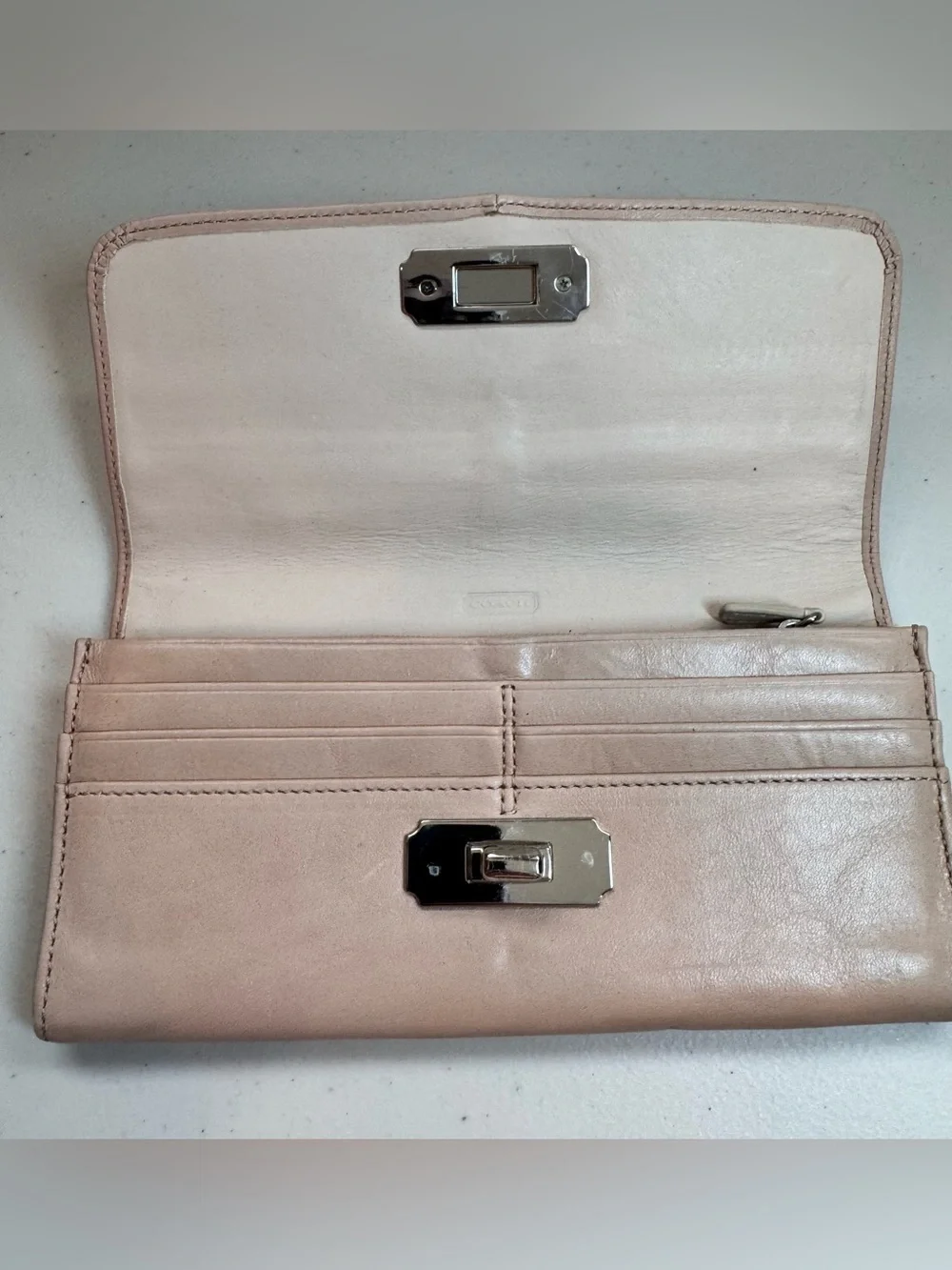 Coach Blush Pink Leather Wallet